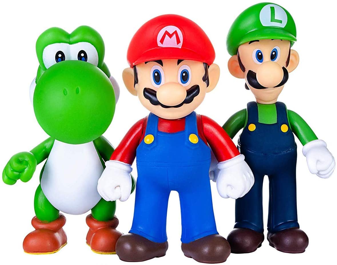 Super Mario muñecos Mario, Luigi y Yoshi