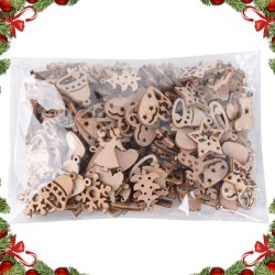 Colgantes navideños de madera decorar árbol
