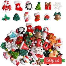 Pack 50 miniaturas navideñas decorativas