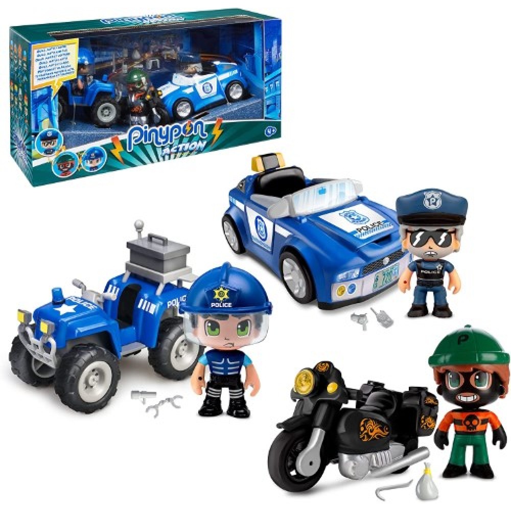 Pinypon Action Quad, moto y carro