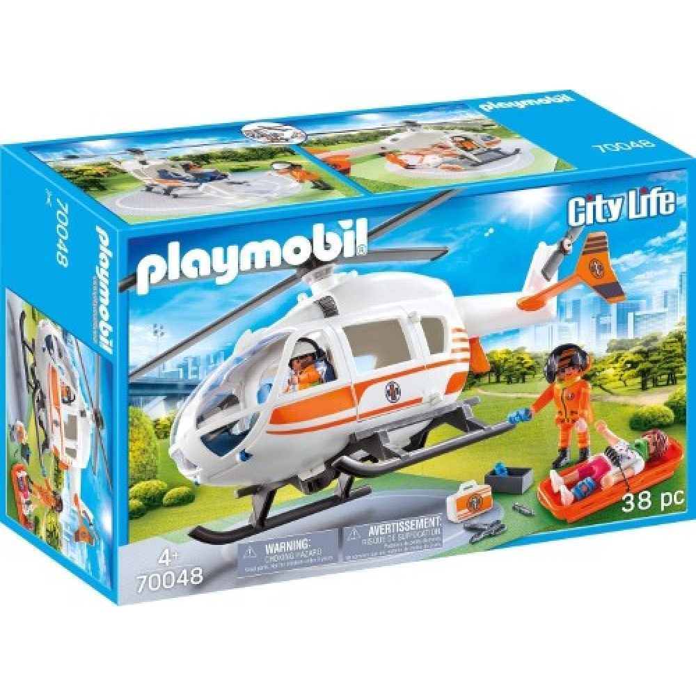 Playmobil Helicóptero de rescate 70048 