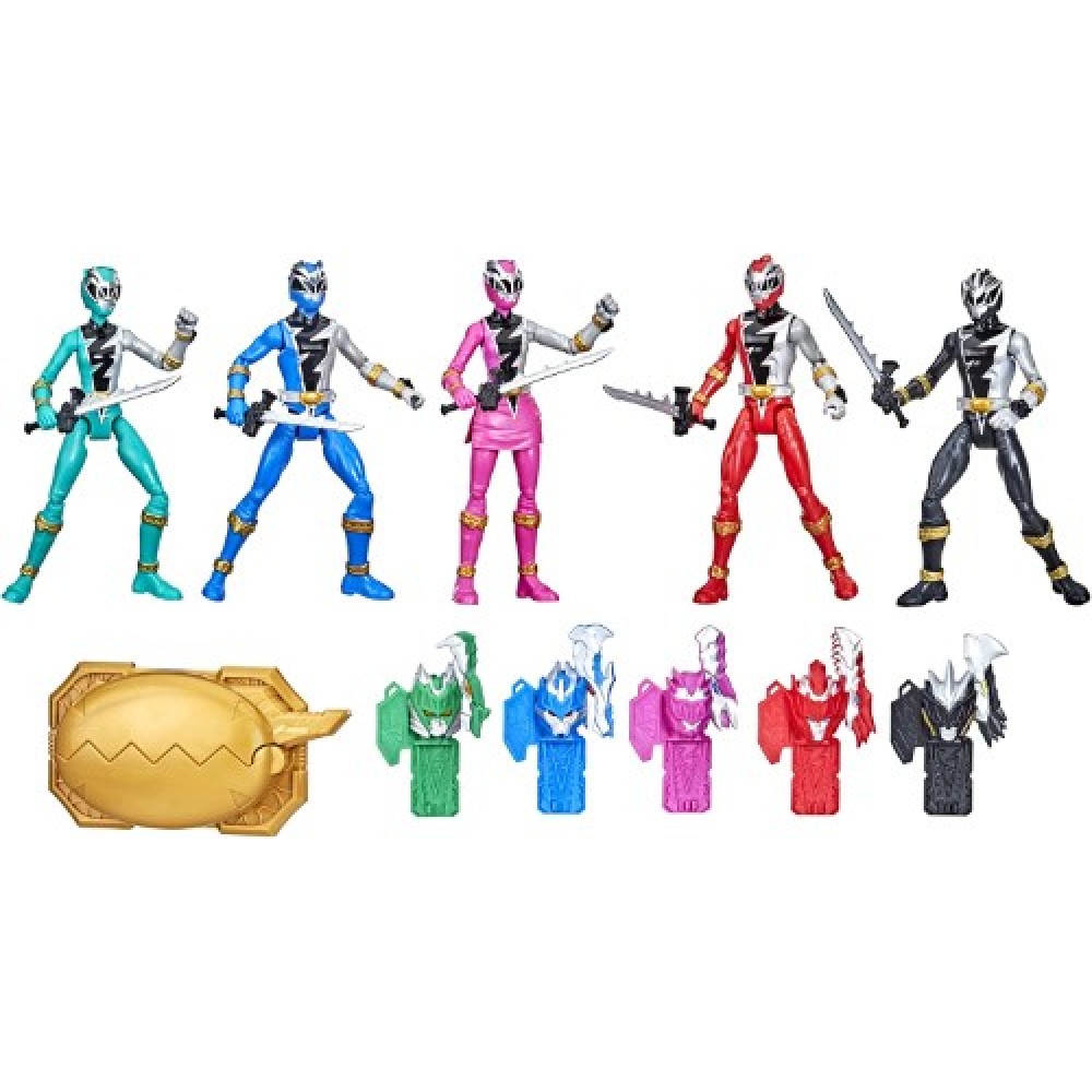 Power Rangers Dino Fury Set 5 muñecos F3308