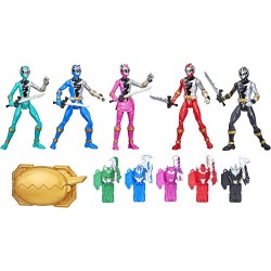 Power Rangers Dino Fury Set 5 muñecos F3308 Power Rangers Dino Fury Set 5 muñecos F3308