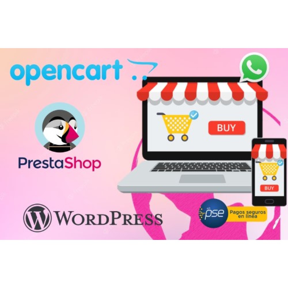 Diseño Online Tienda Virtual Colombia E-commerce con optimización Google PSE NEQUI Whatsapp Chat