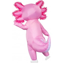 Disfraz inflable de ajolote Stegosaurus axolotl Disfraz inflable de ajolote Stegosaurus axolotl