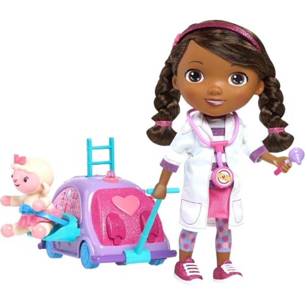 Doctora Juguetes muñeca que camina con ambulancia