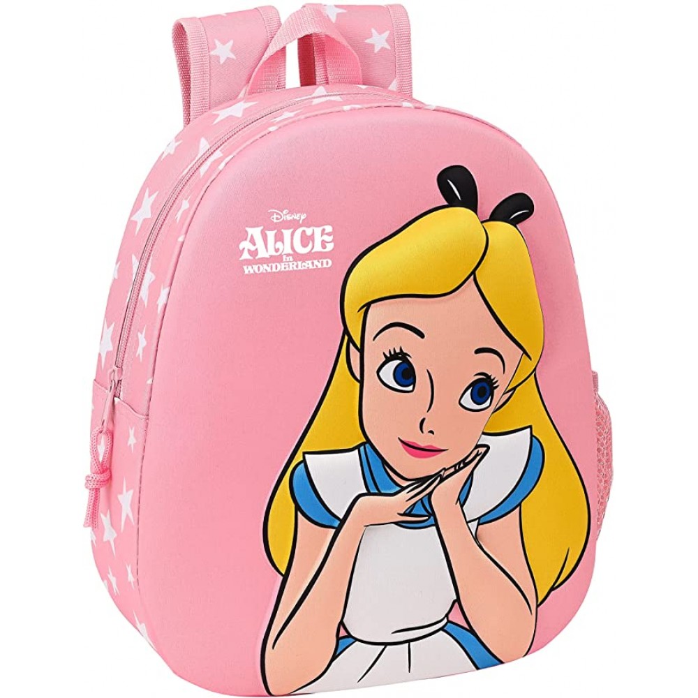 Disney Alicia País Maravillas morral rosado 3D Disney Alicia País Maravillas morral rosado 3D
