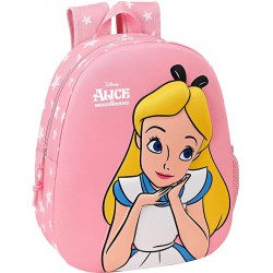 Disney Alicia País Maravillas morral rosado 3D Disney Alicia País Maravillas morral rosado 3D