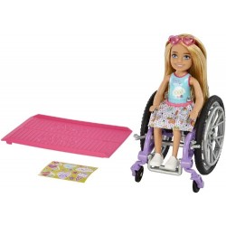 Barbie Chelsea en silla de ruedas - Rubia Barbie Chelsea en silla de ruedas - Rubia