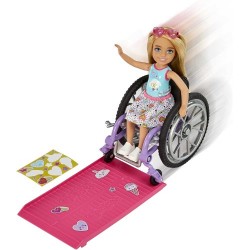 Barbie Chelsea en silla de ruedas - Rubia Barbie Chelsea en silla de ruedas - Rubia