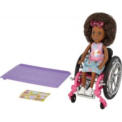 Barbie Chelsea en silla de ruedas - Morena