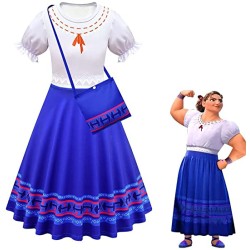 Encanto Disfraz vestido de Luisa con bolso