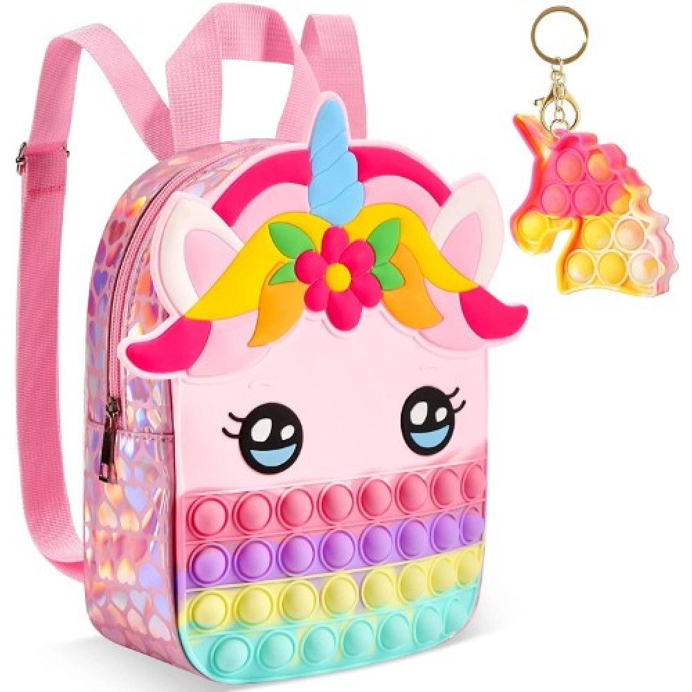 Morral Unicornio Fidget Toy Pop Up - Rosa
