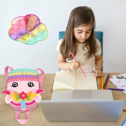 Morral Unicornio Fidget Toy Pop Up - Rosa