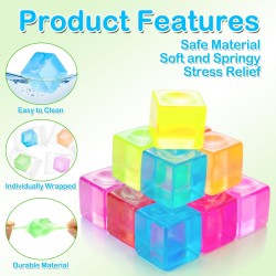 Cubos de hielo squishy multicolores Cubos de hielo squishy multicolores