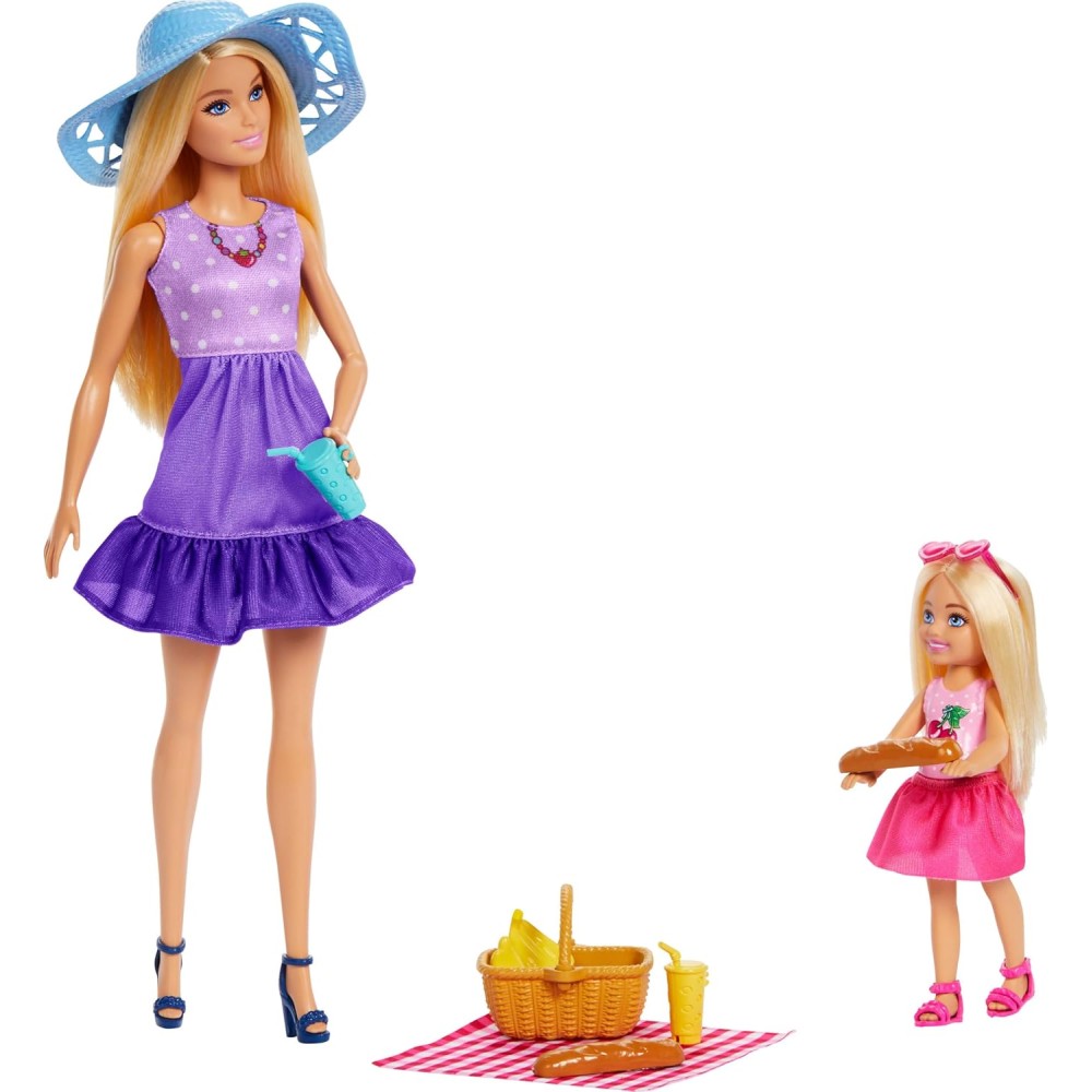 Barbie familia y amigos hermanas de picnic JBF43