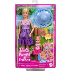 Barbie familia y amigos hermanas de picnic JBF43
