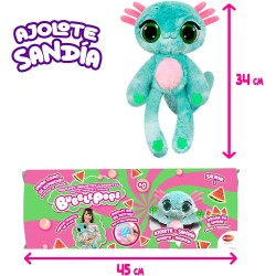 Peluche mágico Bubblepops ajolote sandía