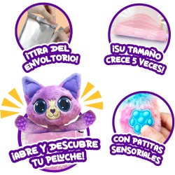 Peluche mágico Bubblepops gatito uva