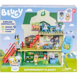 Bluey Playset Supermercado con Bluey y Bingo