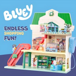 Bluey Playset Supermercado con Bluey y Bingo