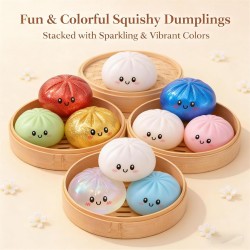 Glitter Dumpling Squishy Box Cofre Slime Sorpresa Glitter Dumpling Squishy Box Cofre Slime Sorpresa