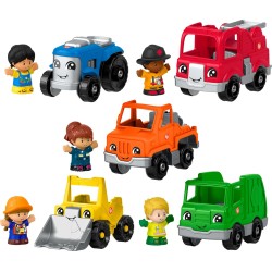 Little People set de figuras con vehículos HWR86