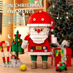 Muñeco de Papá Noel para armar con bloques tipo Lego Muñeco de Papá Noel para armar con bloques tipo Lego