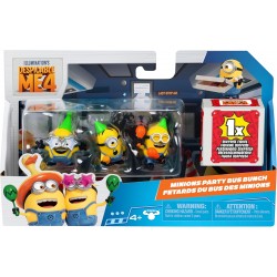 Mi Villano Favorito 4 figuras Minions fiesta en el bús Mi Villano Favorito 4 figuras Minions fiesta en el bús
