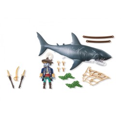 Playmobil Pirates tiburón con pirata 71793