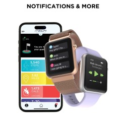 iTech Fusion 3 Smart Watch unisex - negro