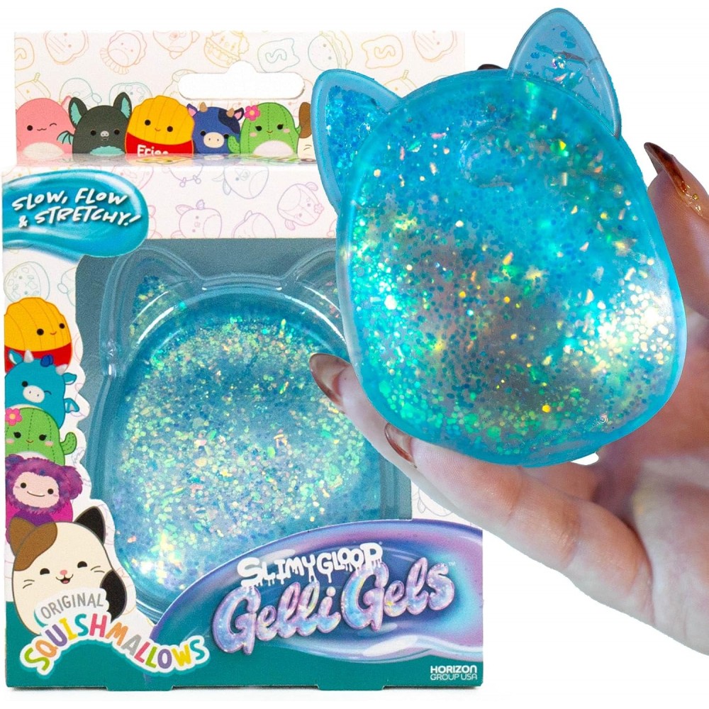 Squishmallows Slimygloop Gelli Gels Gato Azul