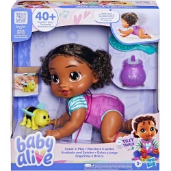 Baby Alive Tilly Tinker muñeca Gatea y juega