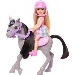 Barbie muñeca Chelsea y su pony HTK29