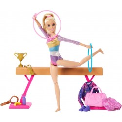 Barbie Gimnasta rubia con set de juego Barbie Gimnasta rubia con set de juego