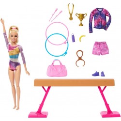 Barbie Gimnasta rubia con set de juego Barbie Gimnasta rubia con set de juego