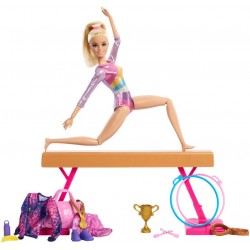 Barbie Gimnasta rubia con set de juego Barbie Gimnasta rubia con set de juego