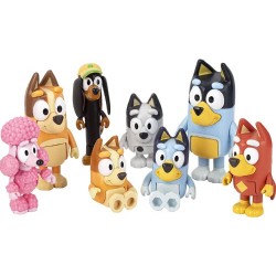 Bluey Set 8 figuras familia y amigos Bluey Set 8 figuras familia y amigos
