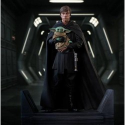 Star Wars Luke Estatua Luke Skywalker y Grogu
