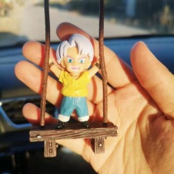Dragon Ball Adornos Colgantes para carro Son Goku y Trunks en Columpio