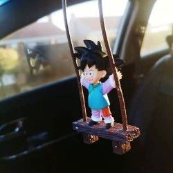 Dragon Ball Adornos Colgantes para carro Son Goku y Trunks en Columpio