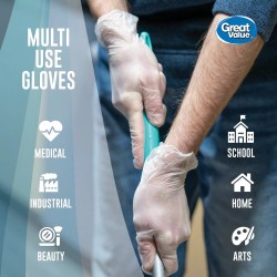 Great Value Guantes Quirúrgicos sin látex sin polvo 100unds