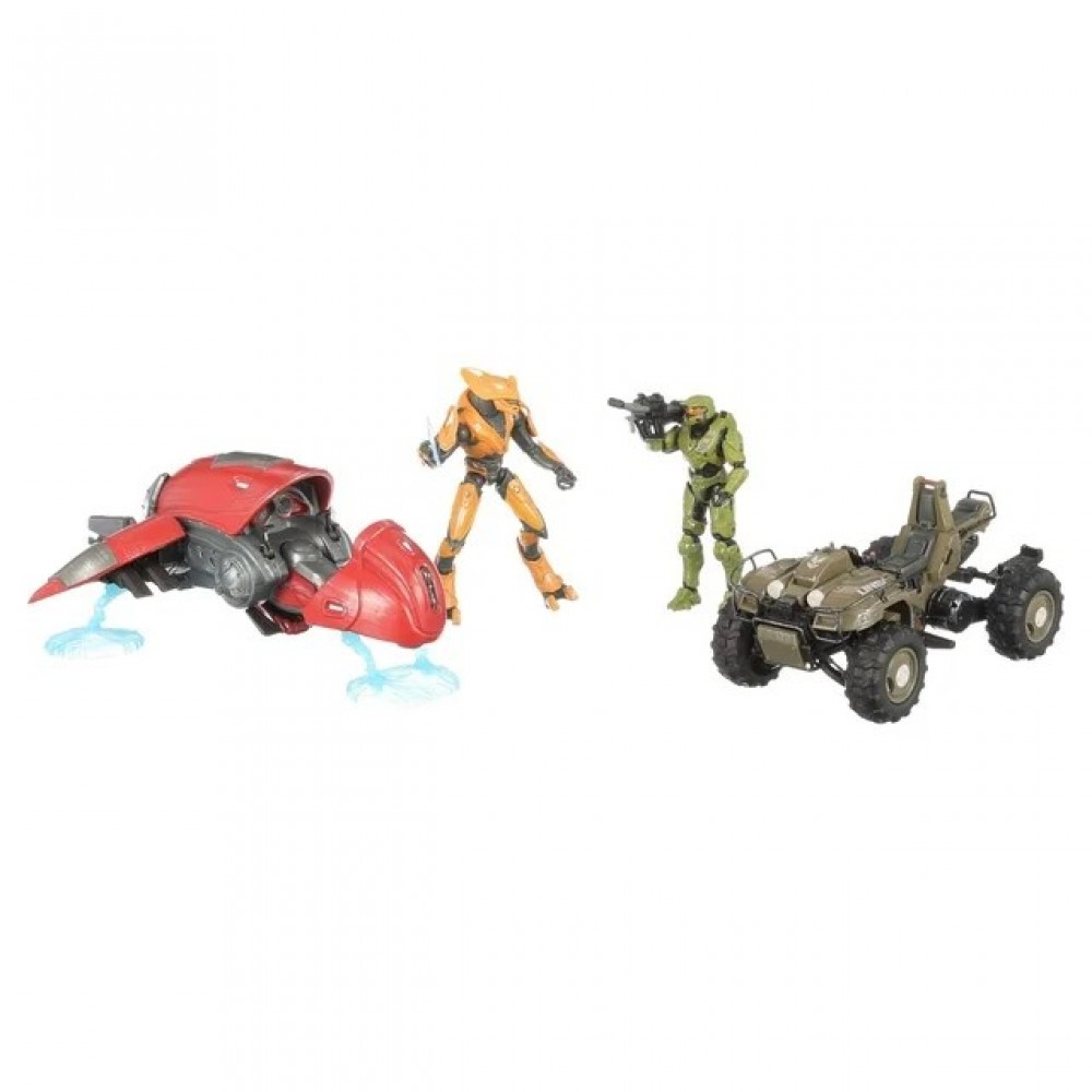 Halo Infinite Set figuras y vehículos Mongoose y Banished Ghost Halo Infinite Set figuras y vehículos Mongoose y Banished Ghost