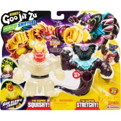 Heroes of Goo Jit Zu Glow Shifters Ultraglow Blazagon vs Shadowfan Viper