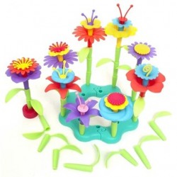 Kit construcción Jardín para jugar con flores plásticas Kit construcción Jardín para jugar con flores plásticas