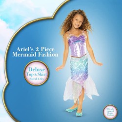 Little Mermaid disfraz de moda Ariel 2 pcs