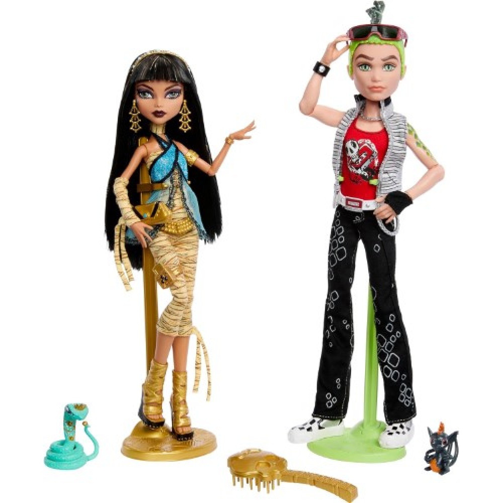 Monster High Booriginal Creeproduction Cleo De Nile and Deuce Gorgon