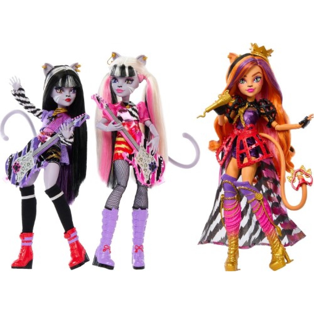 Monster Hight Hissfits Pack Toralei, Meowlody y Purrsephone