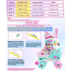 Patines de cuatro ruedas con luces Unicornio - Arcoíris