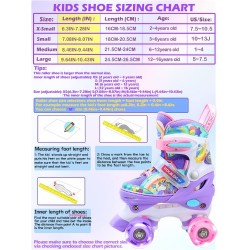 Patines de cuatro ruedas con luces Unicornio - Violeta